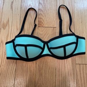 Bright teal Triangl bikini top
